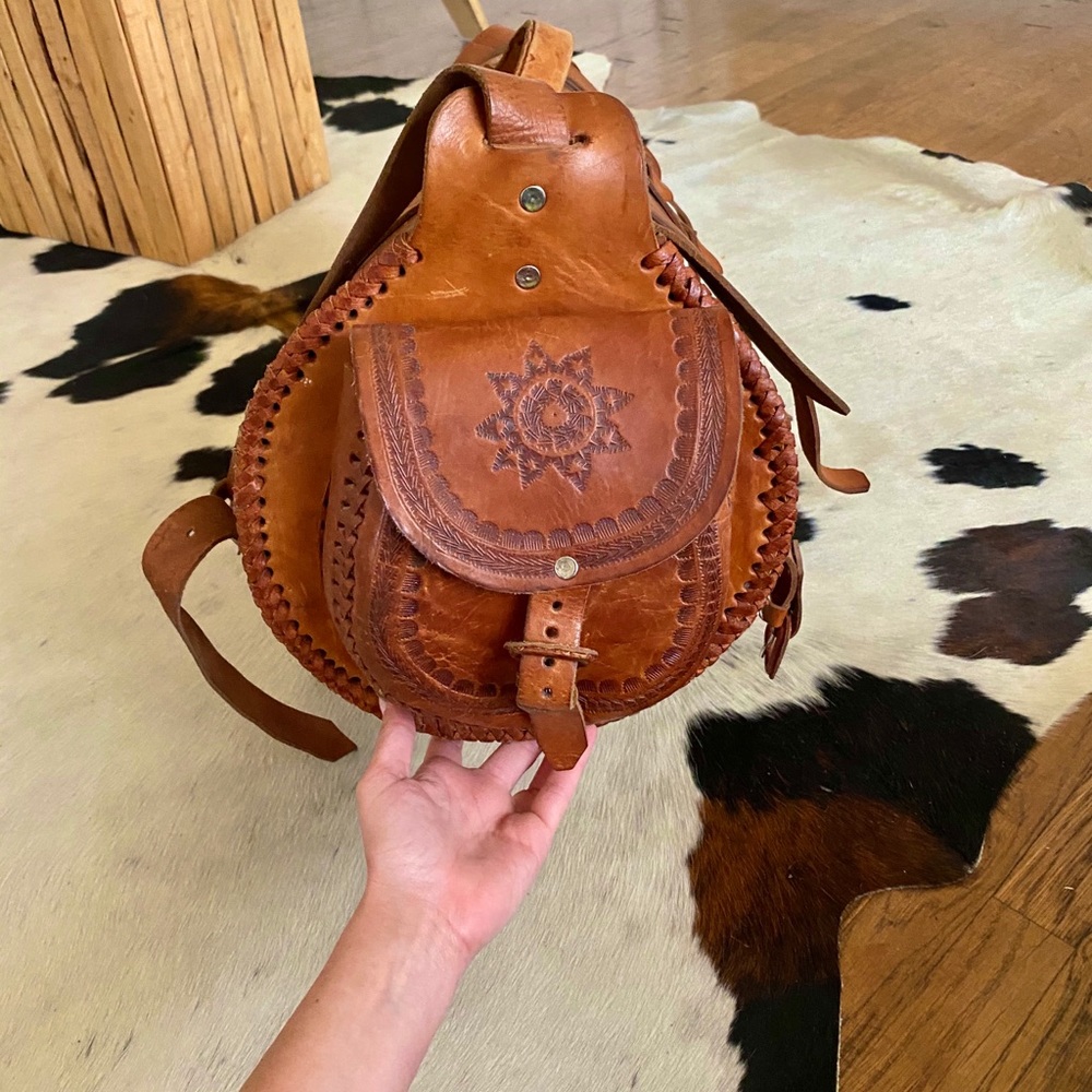 Genuine saddle leather weekender - Picture 3 of 3